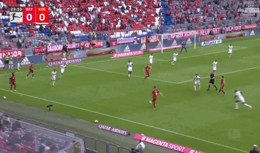 【德甲】格纳布里梅开 拜仁破连续进球纪录3比2科隆